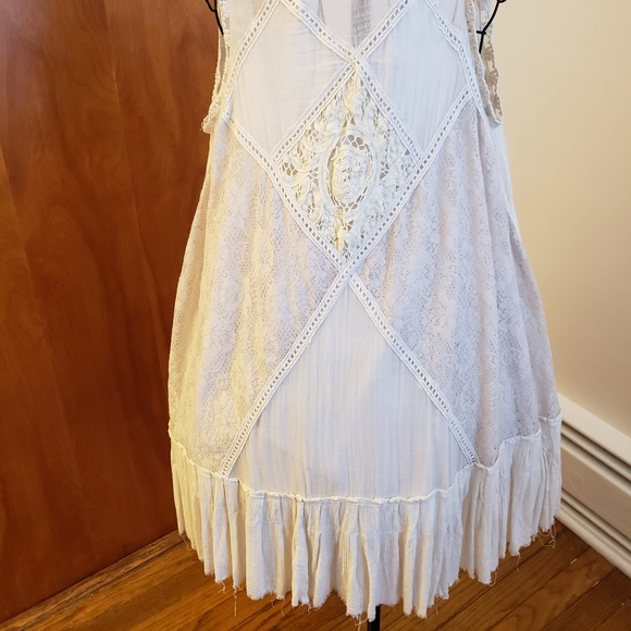 Free People One Angel Dress Lace Open Back Distressed Dress/Tunic - Picture 2 of 14